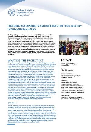 Fostering Sustainability and Resilience for Food Security in Sub-Saharan Africa - GCP/RAF/511/IFA